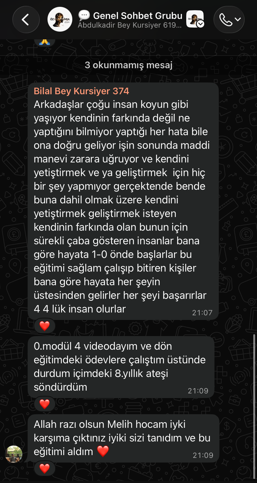 Danışan geri bildirimi