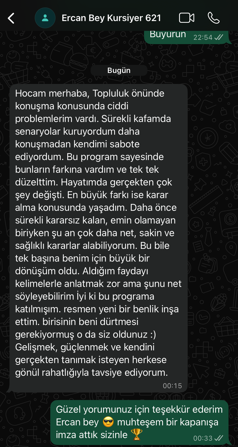 Danışan geri bildirimi