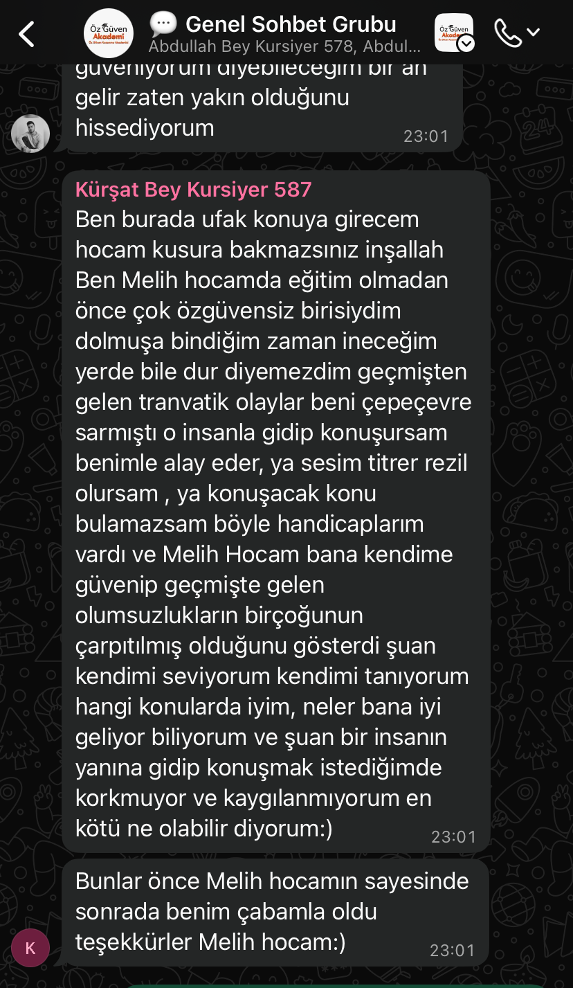 Danışan geri bildirimi