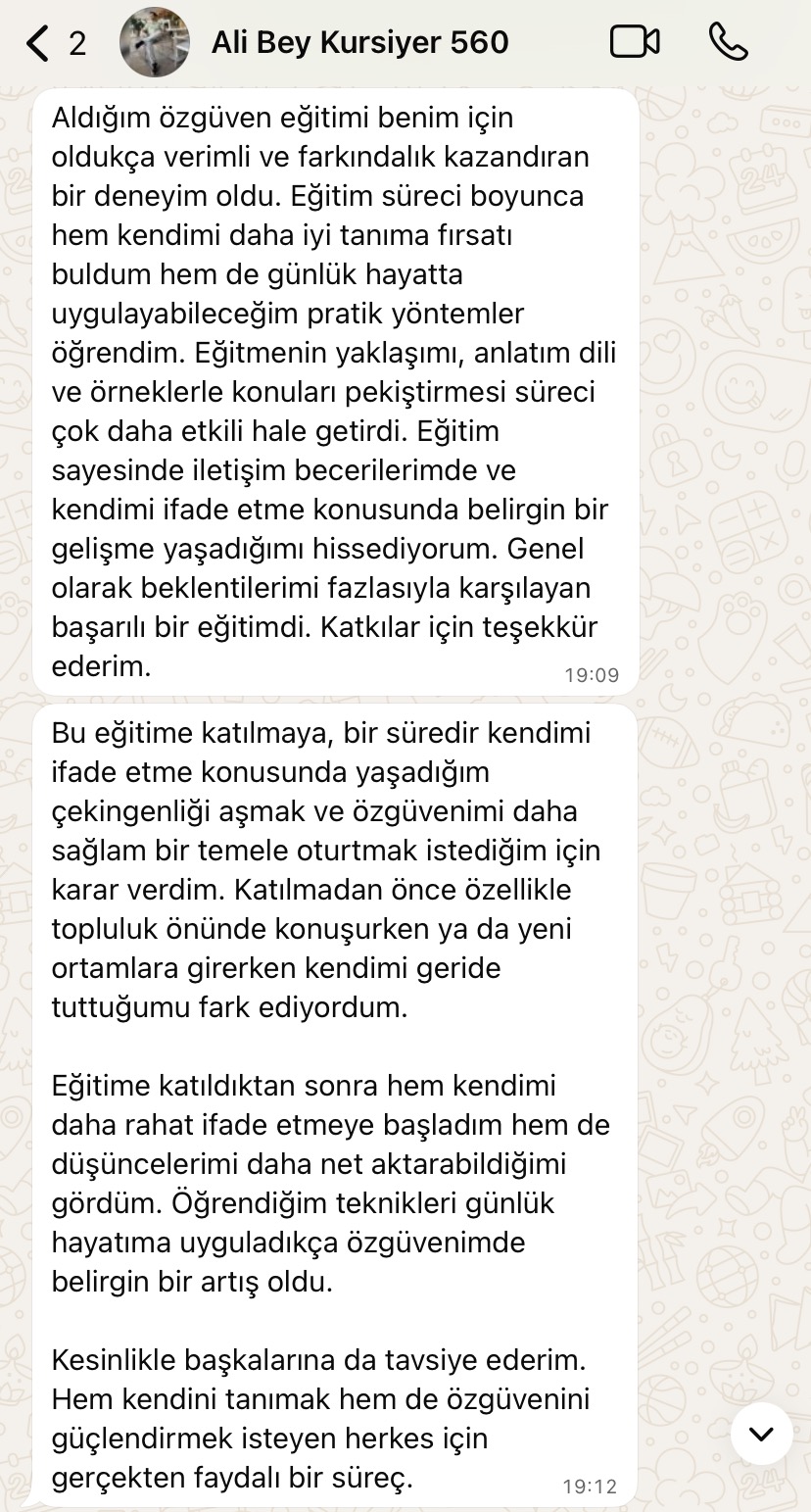 Danışan geri bildirimi