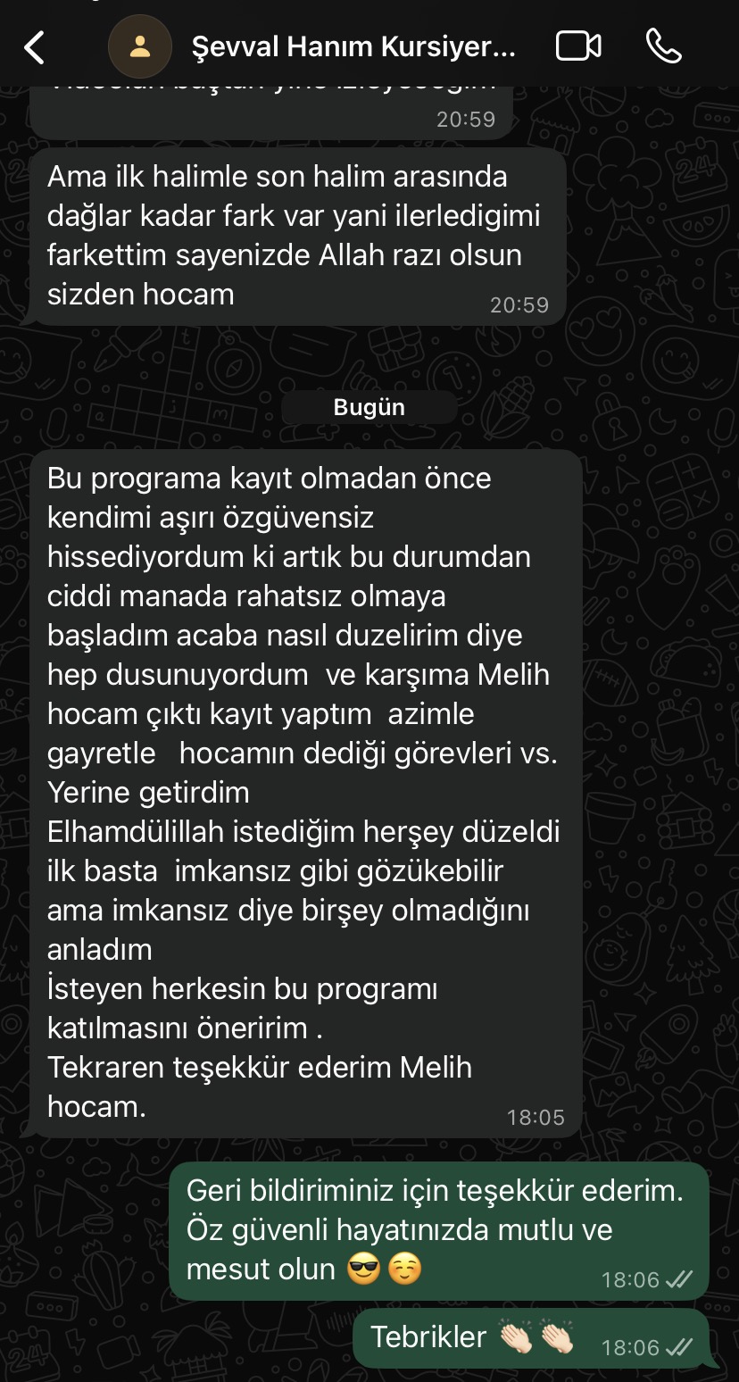 Danışan geri bildirimi