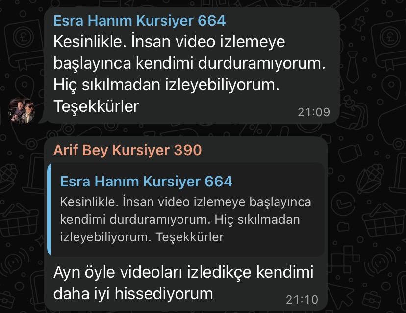 Danışan geri bildirimi